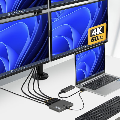 ドッキングステーション／USB-C接続／4画面／4K60Hz DisplayPort／100W