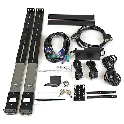 1U 17' 1080p LCD Rack Console w/ USB Hub - KVM Consoles - Rackmount ...