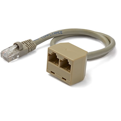 Lof of 4 Ethernet Splitter RJ45 Adaptor PC Connector Networking LAN Plug Cat5 6