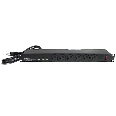 Rackmount PDU with 16 Outlets and Surge Protection - 1U