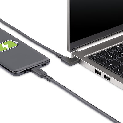 Cavo USB C Corto 10 Cm Con Gomito A 90° – 10 Gbps, 240W PD, Ricarica Rapida, Per IPhone, MacBook, Huawei - 4