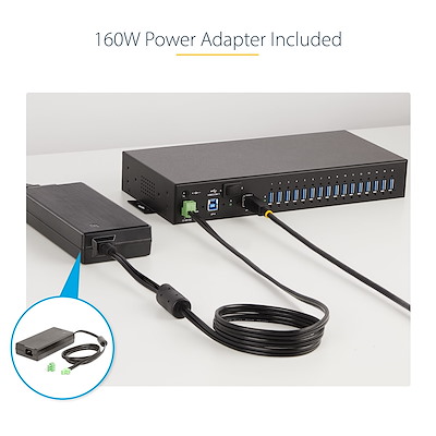 Add 16x USB 3.2 Gen 1 (5 Gbps) ports to two host computers, using