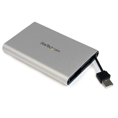 2.5in USB SATA External Hard Drive Enclosure w/ Integrated USB cable