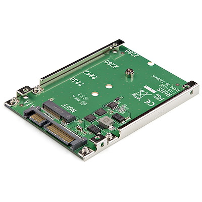 M.2 SATA SSD to 2.5in SATA Adapter - M.2 NGFF to SATA Converter - 7mm - Open-Frame Bracket - M2 Hard Drive Adapter