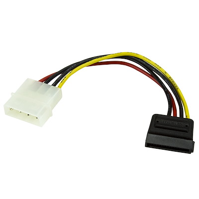 6in 4 Pin LP4 to SATA Power Cable Adapter