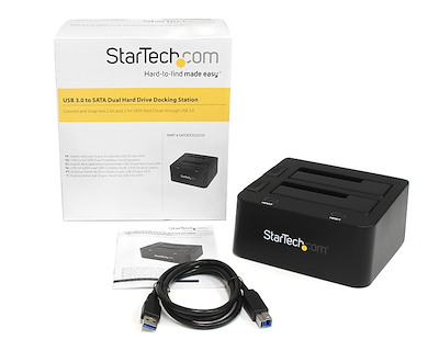 StarTech. com Single Bay USB 3.1 to SATA HDD Docking Station, USB 3.1 ( 10Gbps) Hard Drive Dock, External 2.5/3.5 SATA III HDD/SSD Dock Station, Hot-Swap Hard Drive Bay, Top-Loading (SDOCKU313