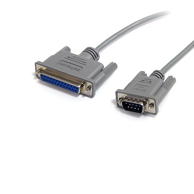 10 ft Cross Wired DB9 to DB25 Serial Null Modem Cable - M/F