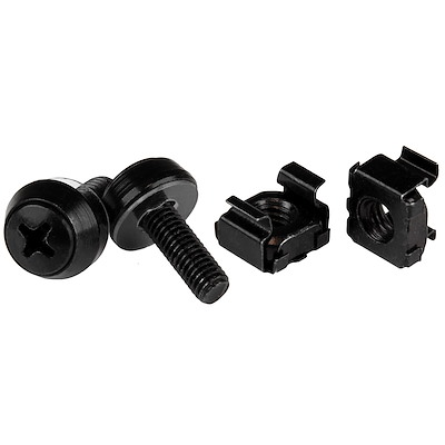 M5 x 12mm - Screws and Cage Nuts - 100 Pack, Black