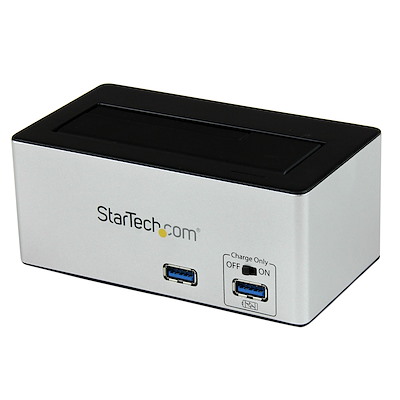 Docking station SATA III USB 3.0 SSD/HDD con hub USB di ricarica rapida integrato e supporto UASP - Nero
