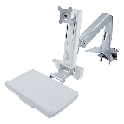 StarTech.com Single Monitor Stand Silver VESA Mount Monitor Arm Desk Stand  Computer Monitor Stand Place a display up to 30 in size at your desk using  this height adjustable monitor mount with