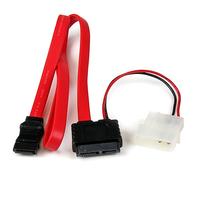 36in Slimline SATA to SATA with LP4 Power Cable Adapter