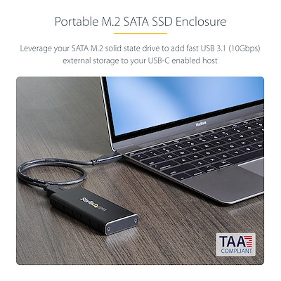 StarTech.com mSATA SSDドライブケース USB 3.1対応 SMS1BMU313 mSATA SSDドライブケース アルミ製 USB 3.1(10Gbps)準拠
