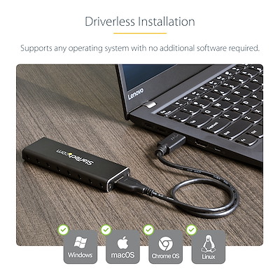 SM2NGFFMBU33,   M.2 SSD Aluminum Enclosure To USB 3.0 (5Gbps) With UASP - M.2 NGFF SATA With B Key & B+M Key - External M.2 Portable Enclosure (SM2NGFFMBU33) | EET