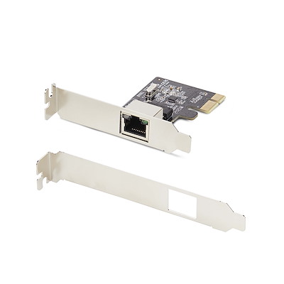 1-Port Gigabit PCIe Network Adapter Card, Low-Profile NIC, 10/100