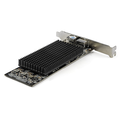 10GbE対応デュアルポート増設PCI Expressネットワークアダプタカード Tehuti TN4010 10GBASE-T &  NBASE-T対応PCIeネットワークインターフェースアダプタ 1／2.5／5／10GbE対応マルチギガビットイーサネット5スピードNIC LANカード