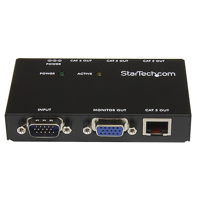 StarTech.com Cat5ケーブル対応8ポートVGAディスプレイエクステンダー延長器(送信機のみ) カテゴリ5 LANケーブルにて最大150m延長 最大8分配可能 2mvetro Cat5対応VGAビデオディスプレイ エクステンダー（延長器）