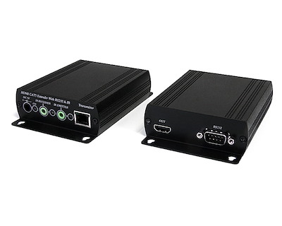 HDMI over Cat5 Video Extender with Audio - RS232 and IR Control