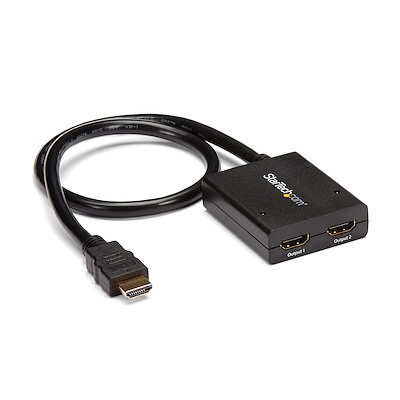 4K HDMI 2-poorts videosplitter – 1x2 HDMI splitter – Gevoed door USB-kabel of voedingsadapter – 4K 30 Hz