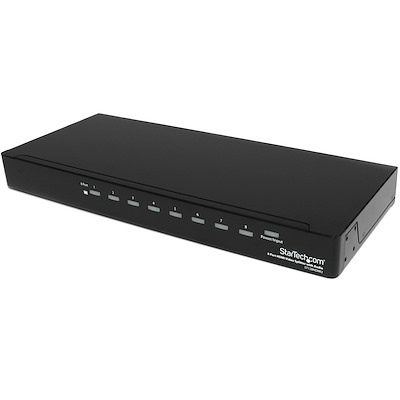 Répartiteur vidéo et amplificateur de signal HDMI haute vitesse à 8 ports avec audio
