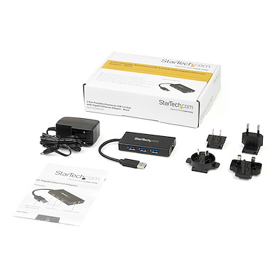Portable USB 3.0 Hub w/ Gigabit Ethernet | USB Hubs - StarTech.com