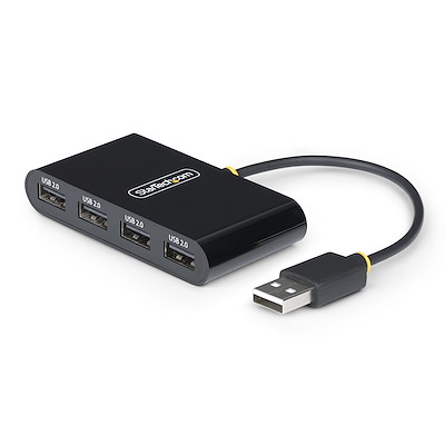 USB 2.0ハブ／4ポート／480Mbps／バスパワー／過電流保護（OCP
