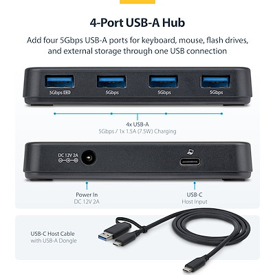 Add four 5Gbps USB-A ports (one with BC 1.2) to your laptop or PC