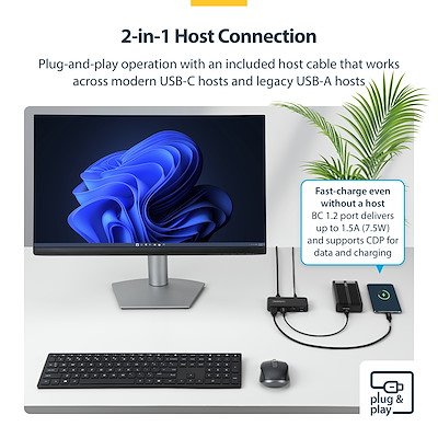 Add four 5Gbps USB-A ports (one with BC 1.2) to your laptop or PC