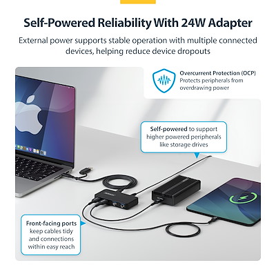 Add four 5Gbps USB-A ports (one with BC 1.2) to your laptop or PC
