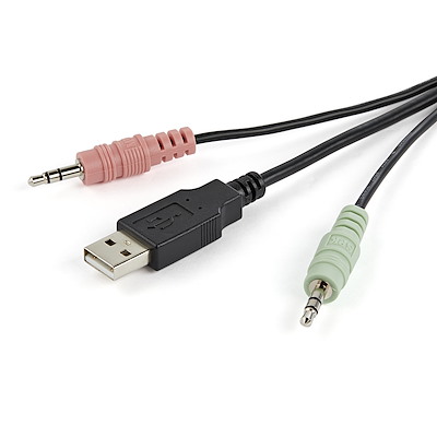 2 Port USB DisplayPort Cable KVM Switch w/ Audio and Remote Switch