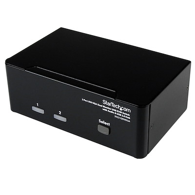 Dual/2-Port USB VGA KVM Switch Box Fr Mouse Keyboard Monitor Sharing Computer PC 