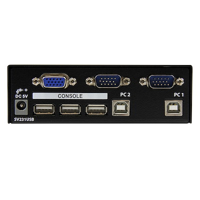 2ポートUSB接続KVMスイッチ PCパソコン2台用CPU切替器 USB/VGAケーブル付属