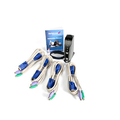 4 Port Tower PS/2 KVM Switch w/ Cables - KVM Switches | Sweden