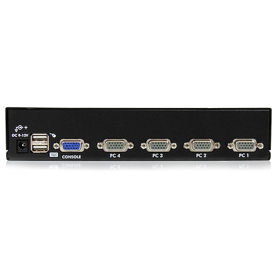 1Uラックマウント対応 4ポート シングルVGAディスプレイ対応USB接続KVMスイッチ（PCパソコンCPU切替器） OSD機能