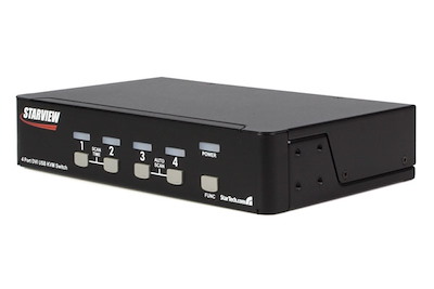 4 Port DVI USB KVM Switch with Audio & USB Hub