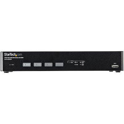 StarTech.com 4-Port USB VGA KVM Switch with DDM Fast Switching Technology and Cables SV431USBDDM