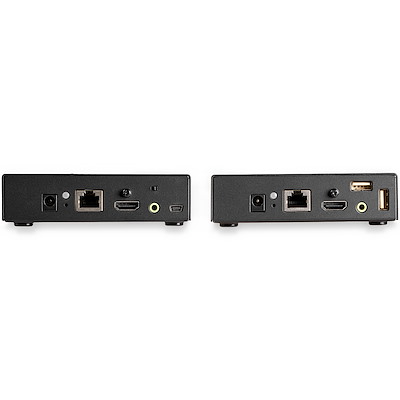 UTP+RJ45+Transmitter + Receiver PW-DT103KVM-P HDMI KVM Extender Over TCP/IP up to 400Ft/120M Cat5e/Cat6/Cat7 Support HD 1080P USB Keyboard & Mouse Ethernet IR Network 