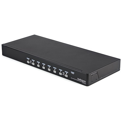 Conmutador Switch KVM 1U OSD y Cables 8 puertos Video VGA HD15 2x USB A