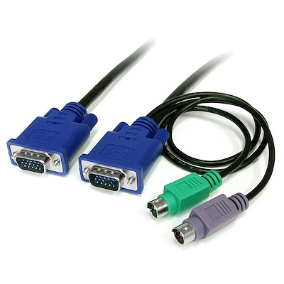 15 ft 3-in-1 Ultra Thin PS/2 KVM Cable