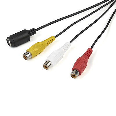 Computer Cables USB 2.0 Video & Audio Capture Card with Composite RCA Input & USB Cable for TV/DVD/VHS Cable Length: 0.2m, Color: Black 