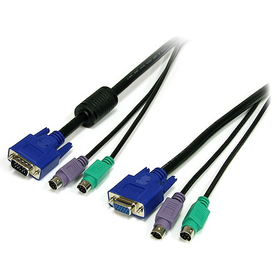 25 ft 3-in-1 Universal PS/2 KVM Cable