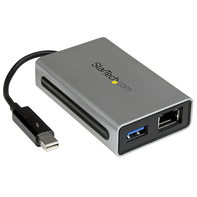 Thunderbolt to Gigabit Ethernet plus USB 3.0 - Thunderbolt Adapter