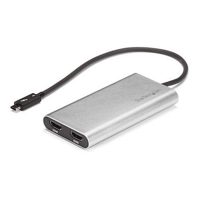 Cable Desmontable con Bloqueo de Rosca TH-S3H2 Sabrent Thunderbolt 3 a Dual HDMI 2.0 Adaptador de Pantalla para Windows o Mac Resolución de hasta 4K a 60 Hz 