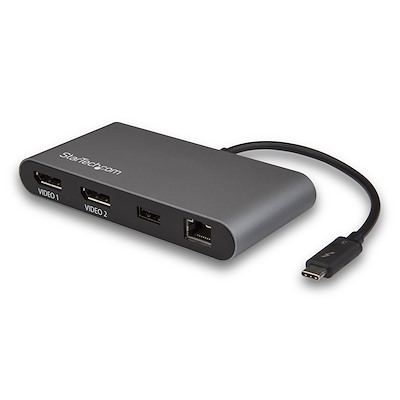 Dual 4K Monitor Mini Thunderbolt 3 Dock with DisplayPort - Mac & Windows Docking Station - Discontinued, Limited Stock, & Replaced by TB3DKM2DPL (TB3DKM2DP)