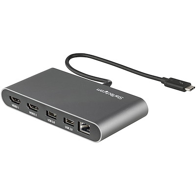 サンダーボルト3 ハブ 2x HDMI 4K／2x USB-A／有線LAN - Thunderbolt
