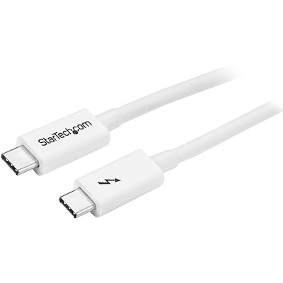 Thunderbolt 3 Cable - 20Gbps - 1m - White - Thunderbolt, USB, and DisplayPort Compatible