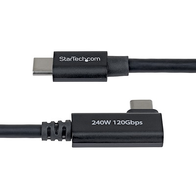 80cm、L型右向き、ブラック。Thunderbolt 5対応デバイス間で、80Gbps