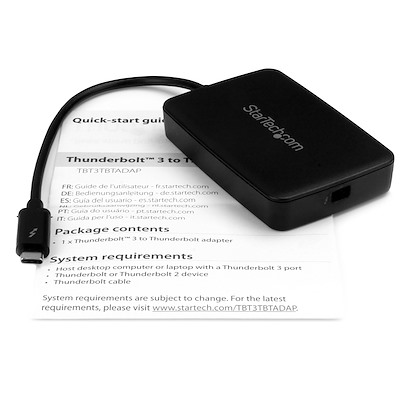 StarTech.com Adaptateur Thunderbolt 3 USB-C vers Thunderbolt 2 compatible  Windows et Mac - Câble Thunderbolt 3 vers 2 (TBT3TBTADAP)