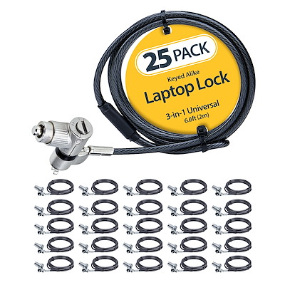 Secure a laptop, docking station, or other peripherals with this 3