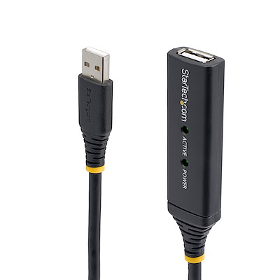 USB 2.0 アクティブ延長ケーブル 15m Type-A（オス/メス）