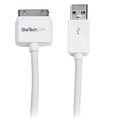 3m (10 ft) Long Apple 30-pin Dock Connector to USB Cable for iPhone / iPod / iPad with Stepped Connector